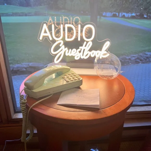 Audio Guestbook Neon Sign - Picture 2 of 5
